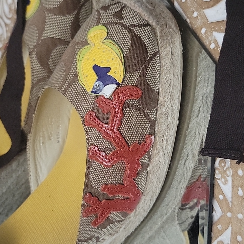 Coach| Martina Fish Wedge Ankle tie Espadrille Size 9 - Picture 4 of 6